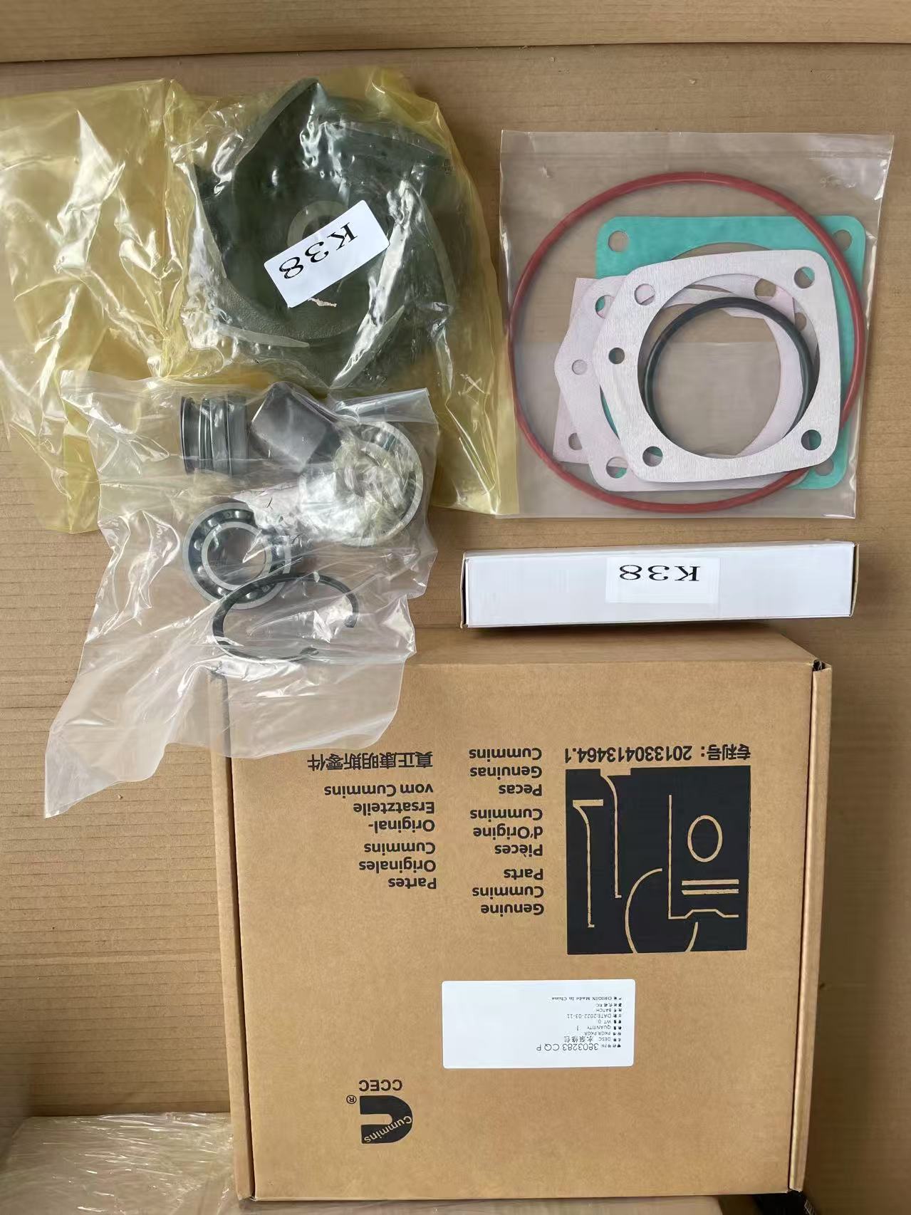 Product NameGenuine Cummins CCEC diesel Engine Parts KTA38 Water Pump Repair Kit 3803283ModelGenuine Cummins CCEC diesel Engine Parts KTA38 Water Pump Repair Ki...
